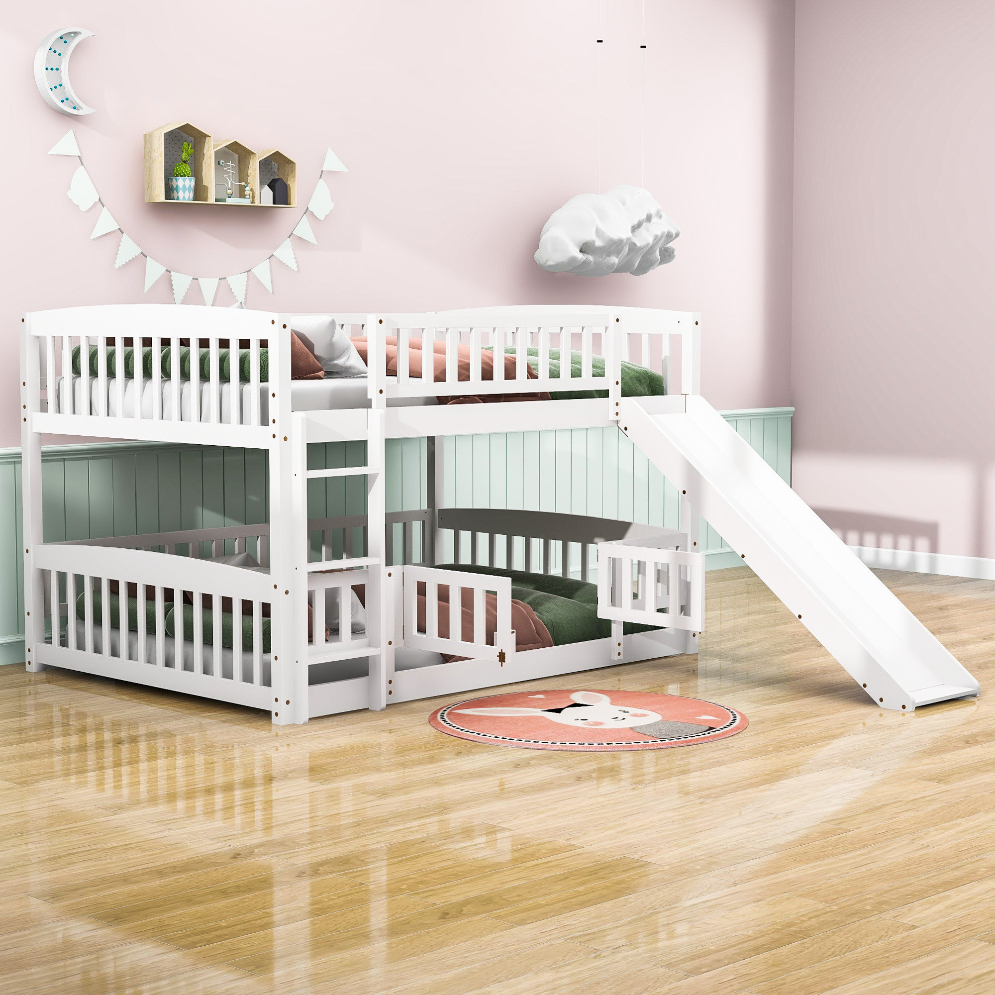 Baby bed with slide discount